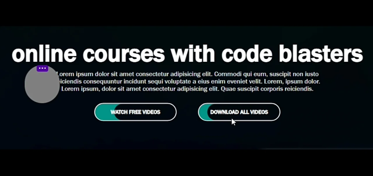 Responsive Website Page with Two Beautiful Buttons and Navigation Bar — screenshot 5