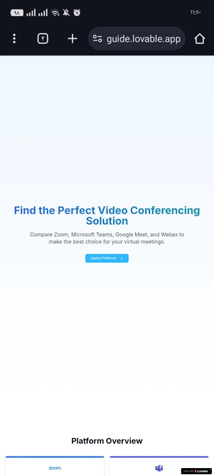 Video Conferencing Comparison Landing Page — screenshot 3