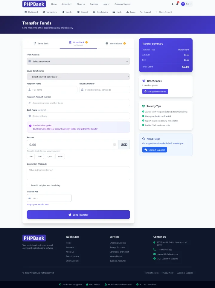 PHPBank — screenshot 3
