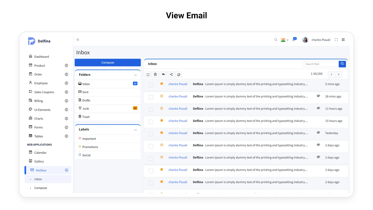 Delfina: Sales & Invoice Admin Dashboard — screenshot 9