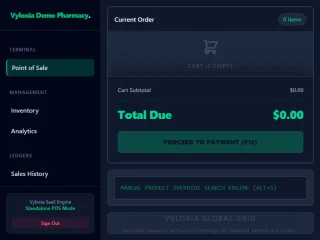 Vyloxia - Global Edition Pharmacy POS | 195 Countries | Desktop Launcher | FX Currency Engine