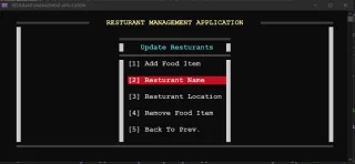 Resturant Management System