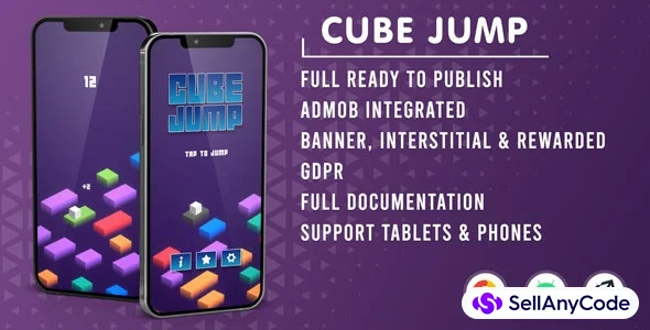 Cube Jump (AdMob + GDPR + Unity Engine)