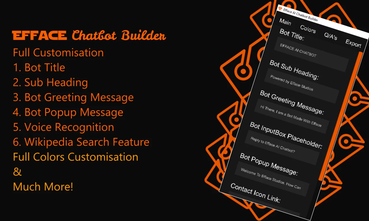 Efface AI Chatbot Builder — screenshot 1