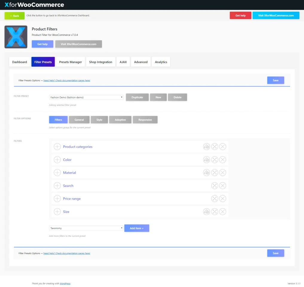 Product Filter for WooCommerce — screenshot 1