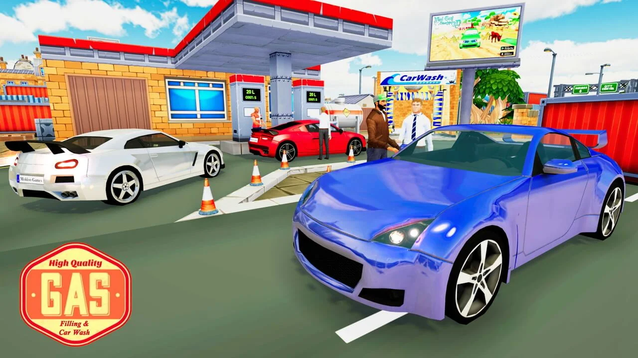 Modern Sports Car Wash: Gas Station 64 Bit Source Code — screenshot 2