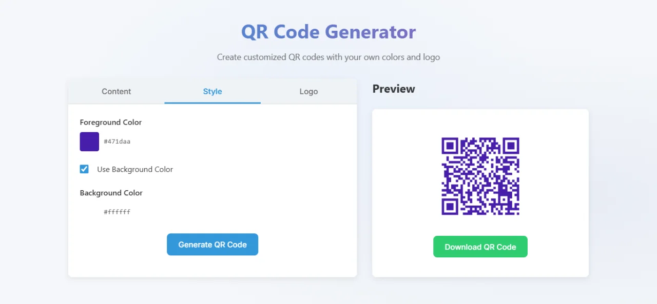 QR Code Generator — screenshot 3