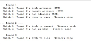 Tournament Manager and Bracket Simulation System (GUI)