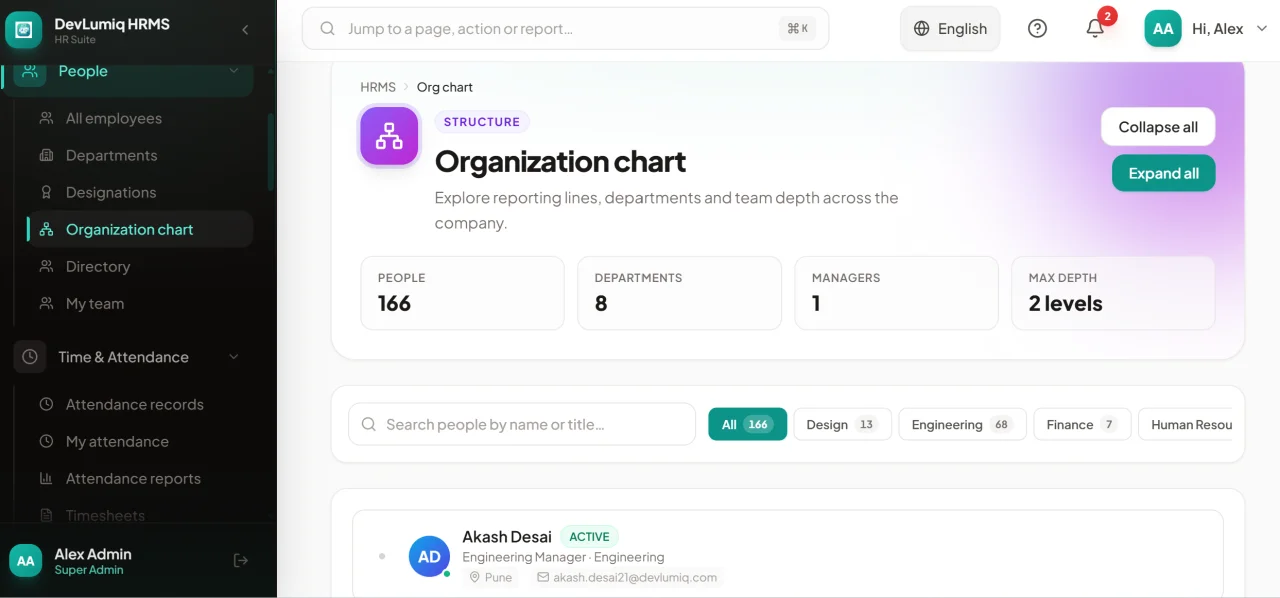DevLumiq HRMS Next.js HR Management System — screenshot 4