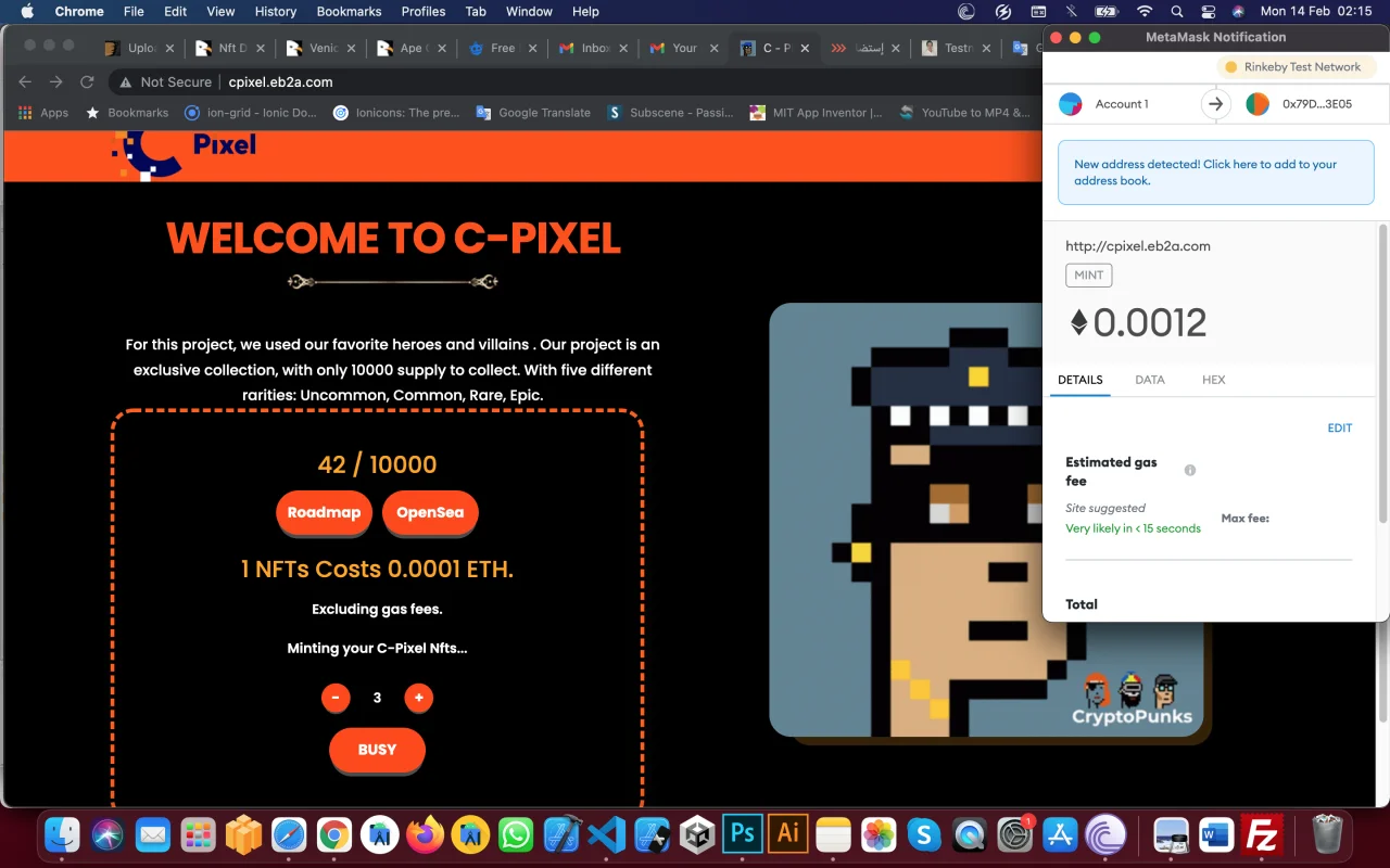 C-Pixel - NFT Drop / Collection Template — screenshot 3