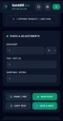 QuickBill POS Offline Billing