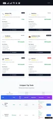 Modern SaaS Tool Comparison Landing Page