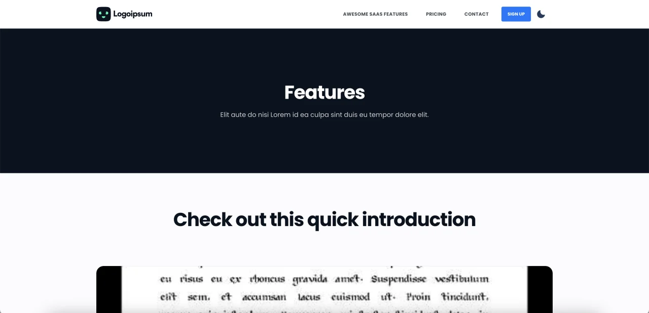 SaaS Website Template — screenshot 2