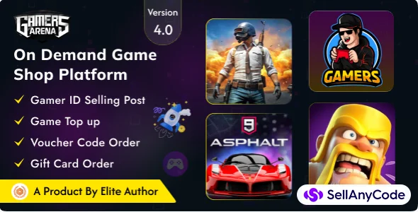 Gamers Arena - Digital Online Game Store, Game Top Up, Voucher & Gamer ID Selling Tools