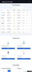 No-Code Tools Comparison Landing Page Modern & Responsive