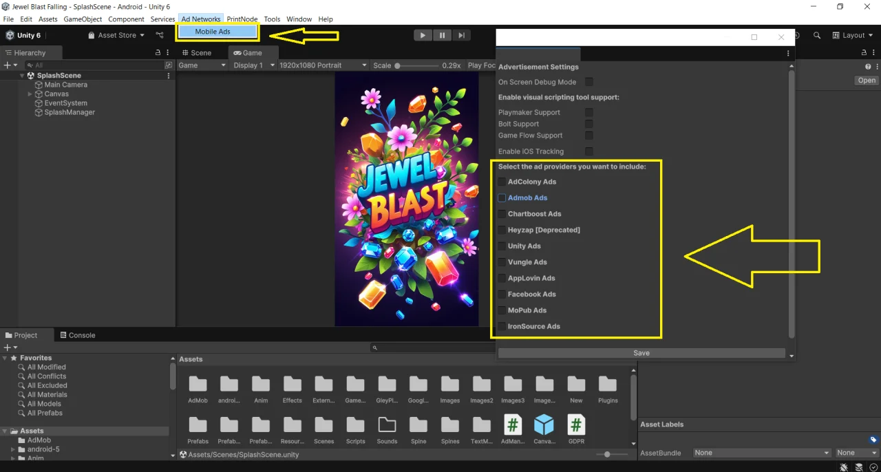 Jewel Blast Unity Sliding Puzzle Game - Block Game Unity — screenshot 2