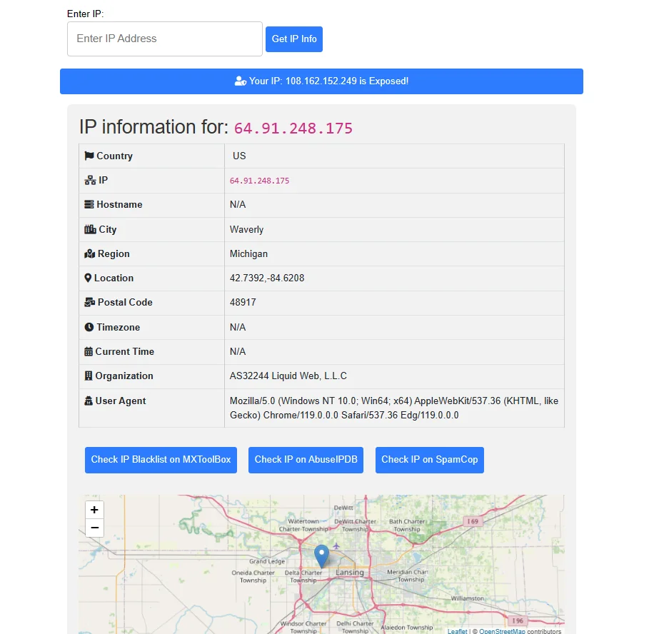 IP Lookup Script — screenshot 1