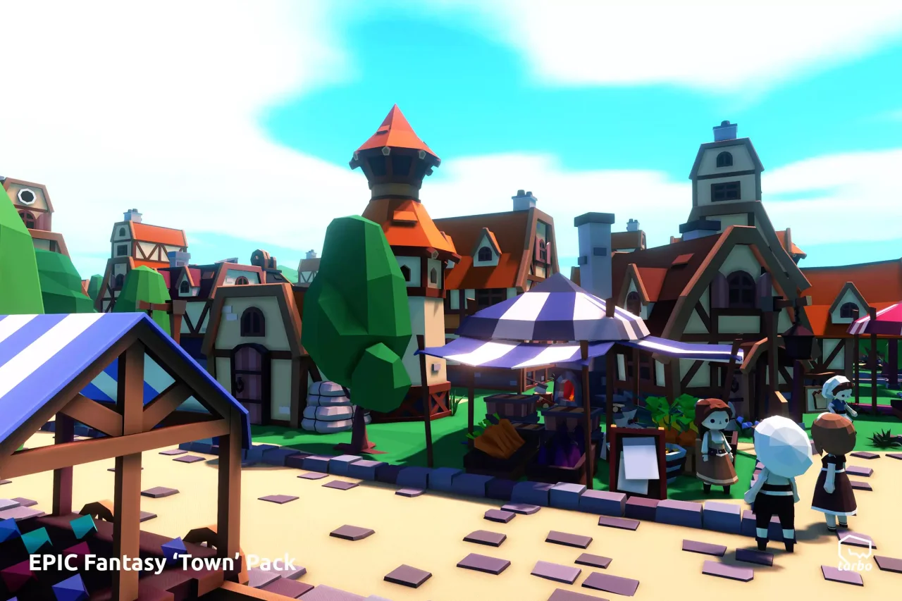EPIC Fantasy Town - Low Poly 3D Art — screenshot 1
