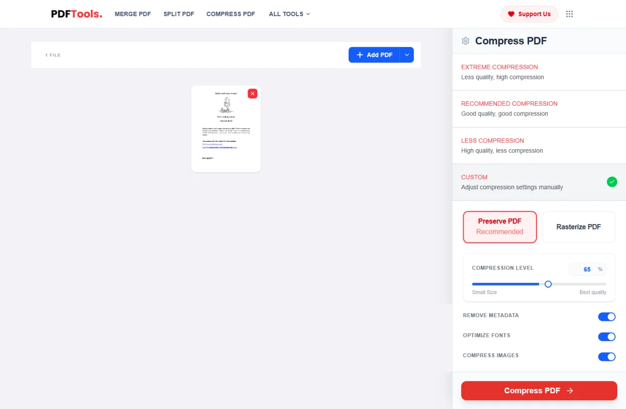 PDF Tools Web App Template — screenshot 4