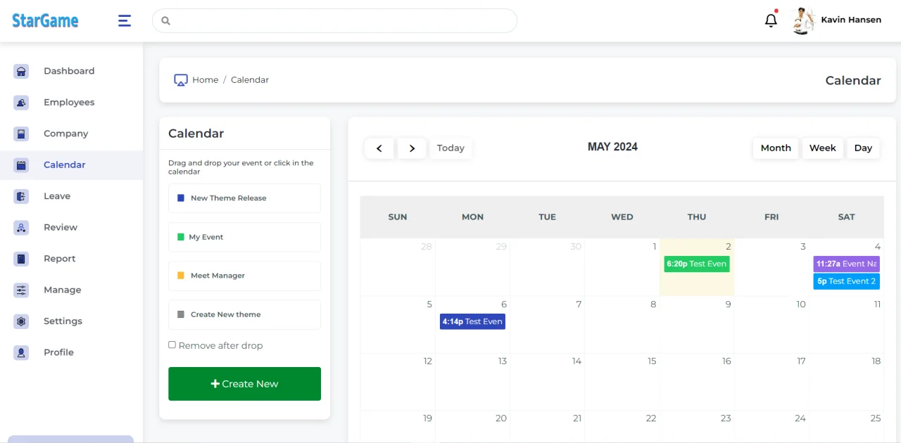 Dashboard - Human Resources Management in HTML — screenshot 5