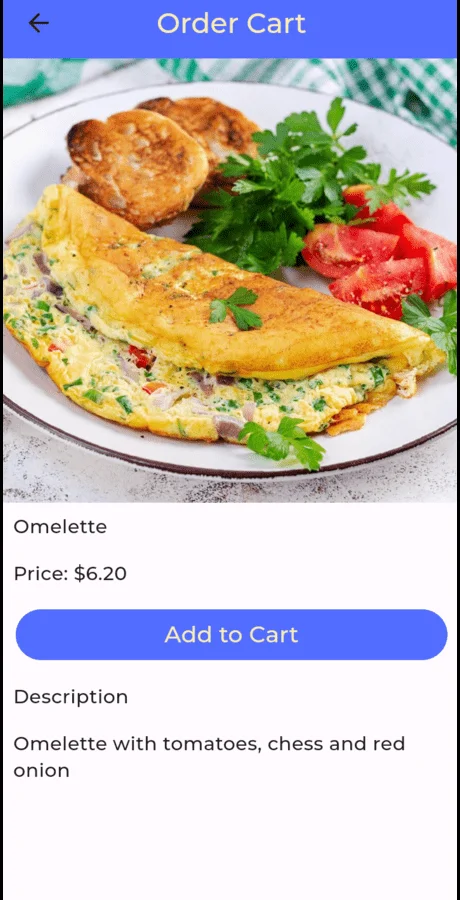 Food Ordering App — screenshot 1