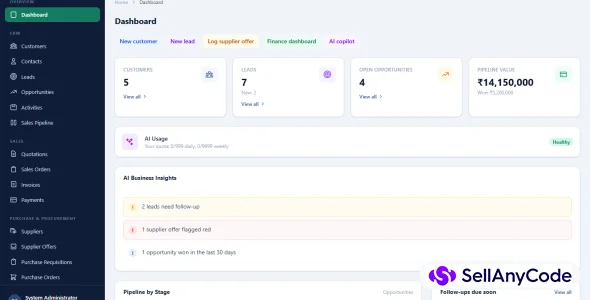 VentureX ERP & CRM AI-Powered Business Operating System