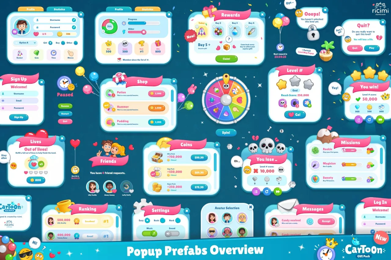 Cartoon GUI Pack — screenshot 6
