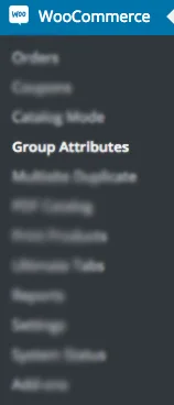 WooCommerce Group Attributes — screenshot 1