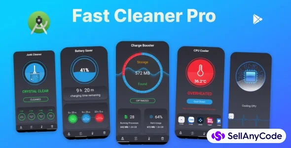 Fast Cleaner Pro - Application to Clean, Save Battery and Optimize Machine Speed.