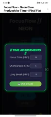 FocusFlow: Neon Glow Pomodoro Timer (HTML/CSS/JS)