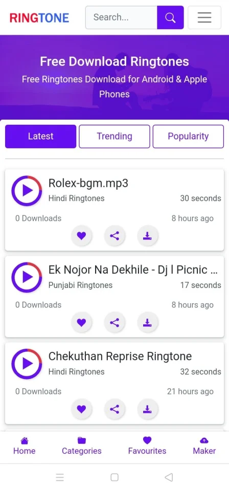 Ringtone PHP Script with Maker — screenshot 4