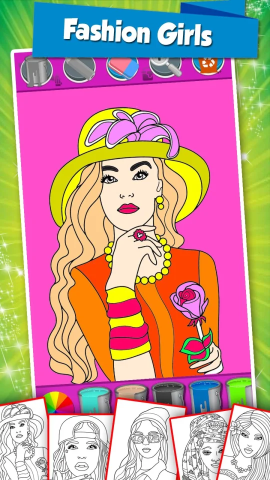 Beauty Coloring Pages Fashion Drawing Game — screenshot 6