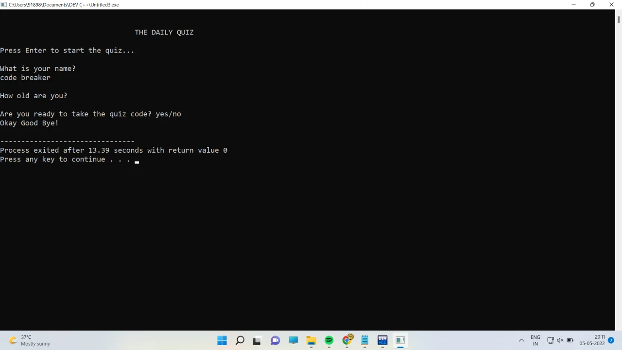 C/C++ for Quiz Game by Code Breaker — screenshot 2