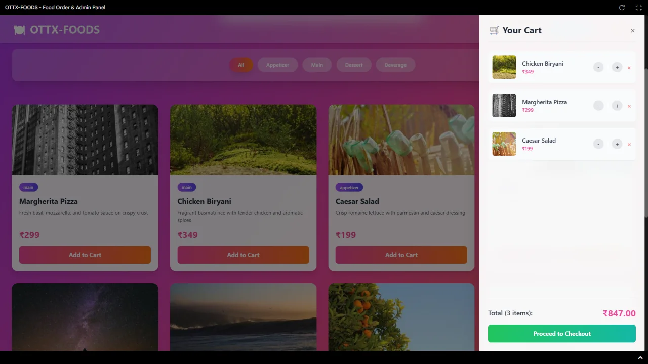OTTX - FOODS E-Commerce with Admin and User Panels — screenshot 5