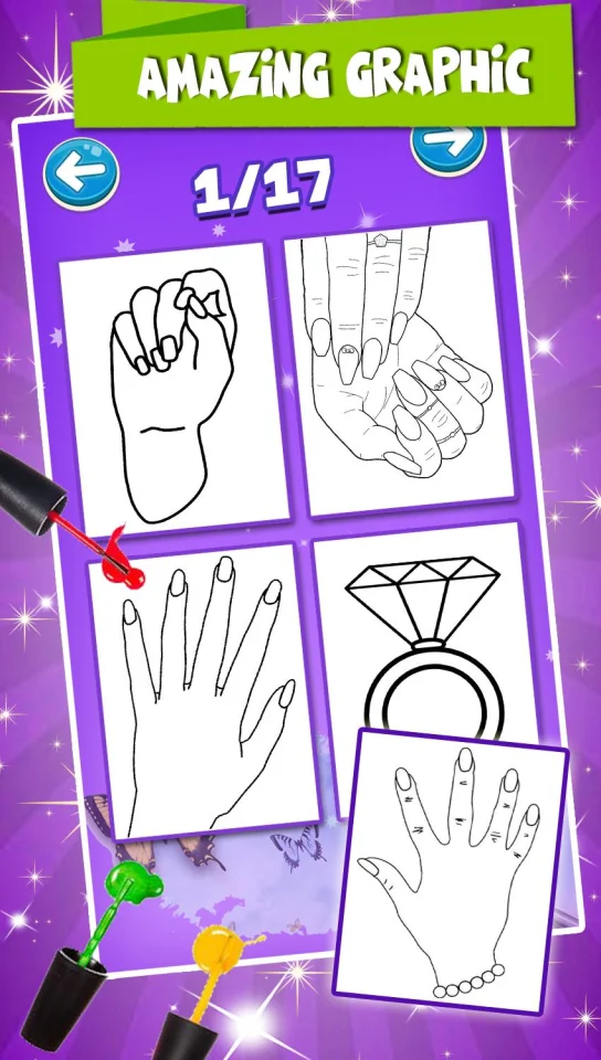 Nail Drawing Book Fashion Coloring Pages — screenshot 9