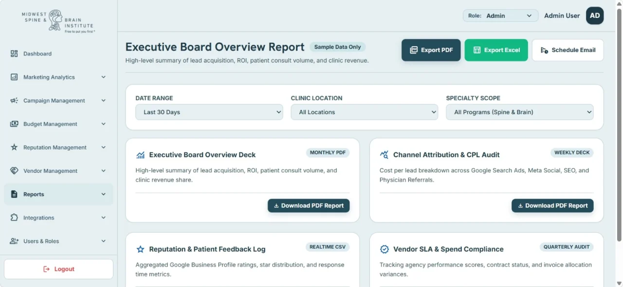MSBI Marketing Operations CRM Wireframe Specification Document — screenshot 9