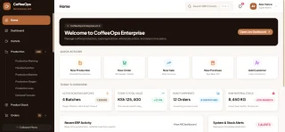 BrewFlow ERP Coffee Production, Distribution & Sales Management System