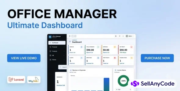 OpsHub - Office Manager with Invoicing, HR & Client Portal Suite