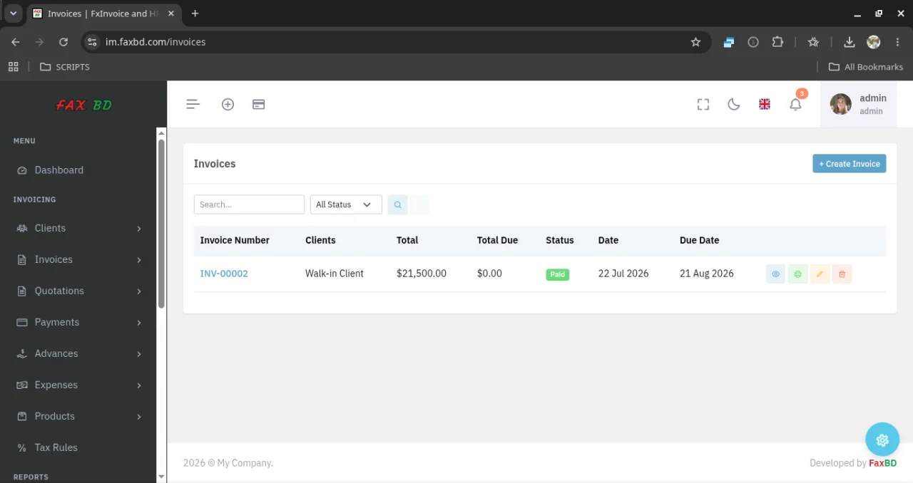 FxInvoice and HR Manager — screenshot 2