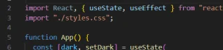 React Dark Mode Toggle Button Script