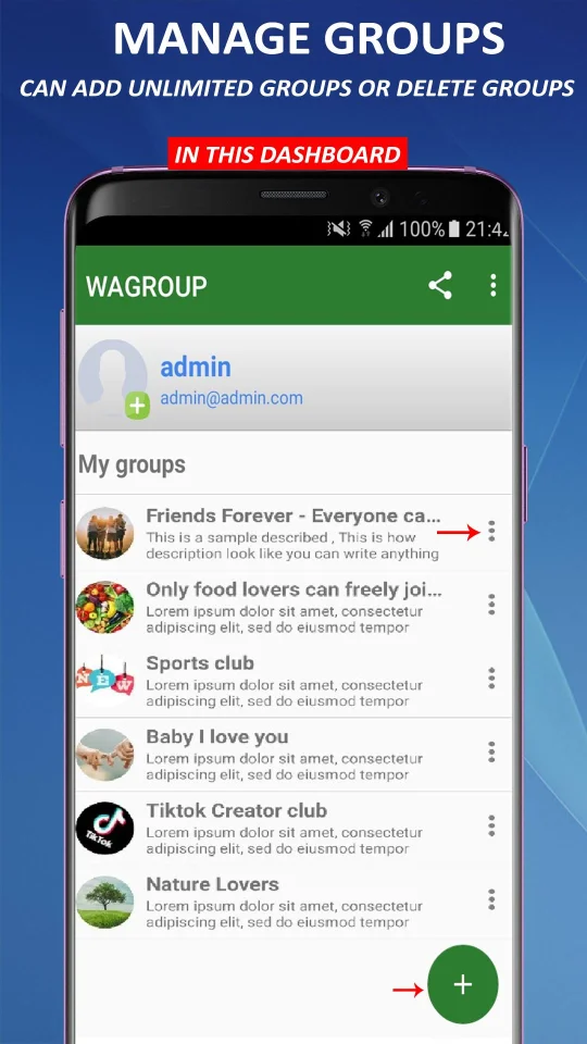WhatsApp Group Link Collections Revenue for Android — screenshot 2