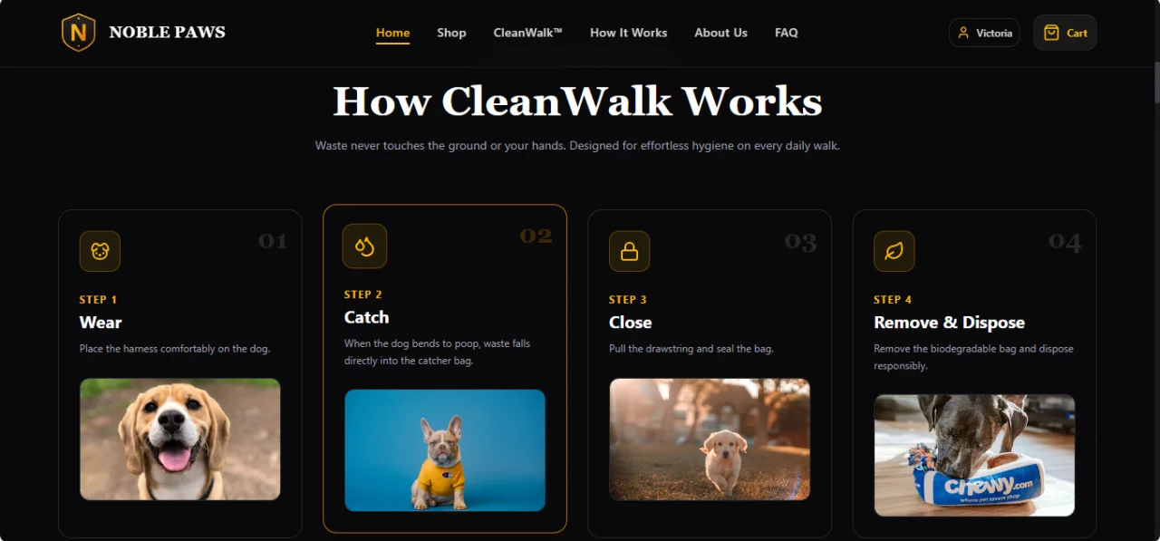 NOBLE PAWS CleanWalk Luxury Pet Care Platform — screenshot 3