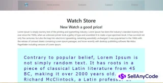 Watch Store Luxury Silver on HTML Template