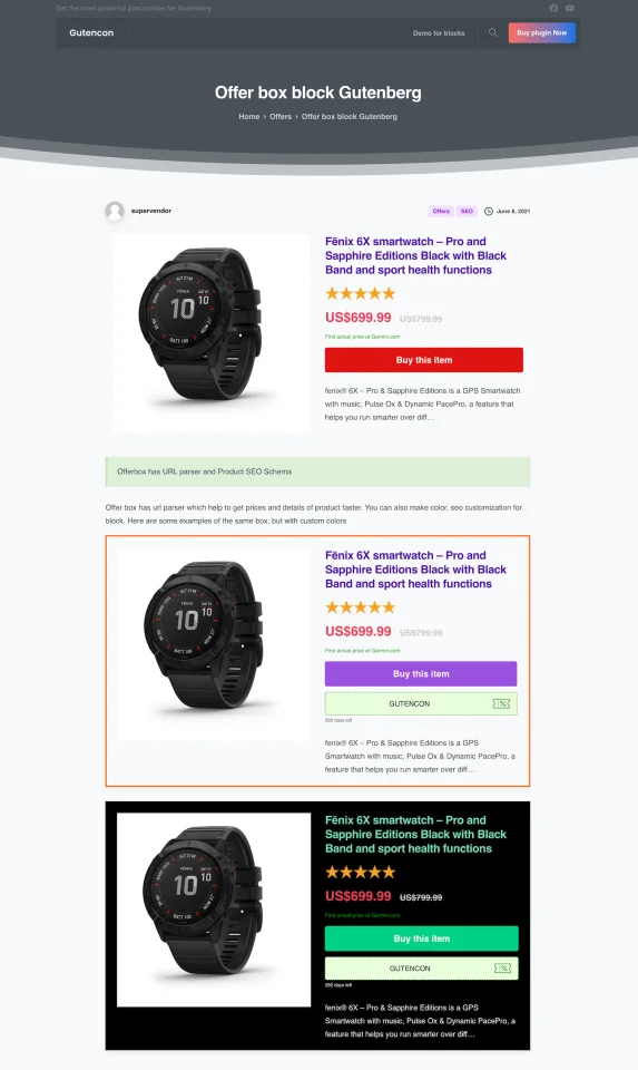 Gutencon - Marketing and SEO Booster, Listing Tables, Review Builder for Gutenberg — screenshot 4