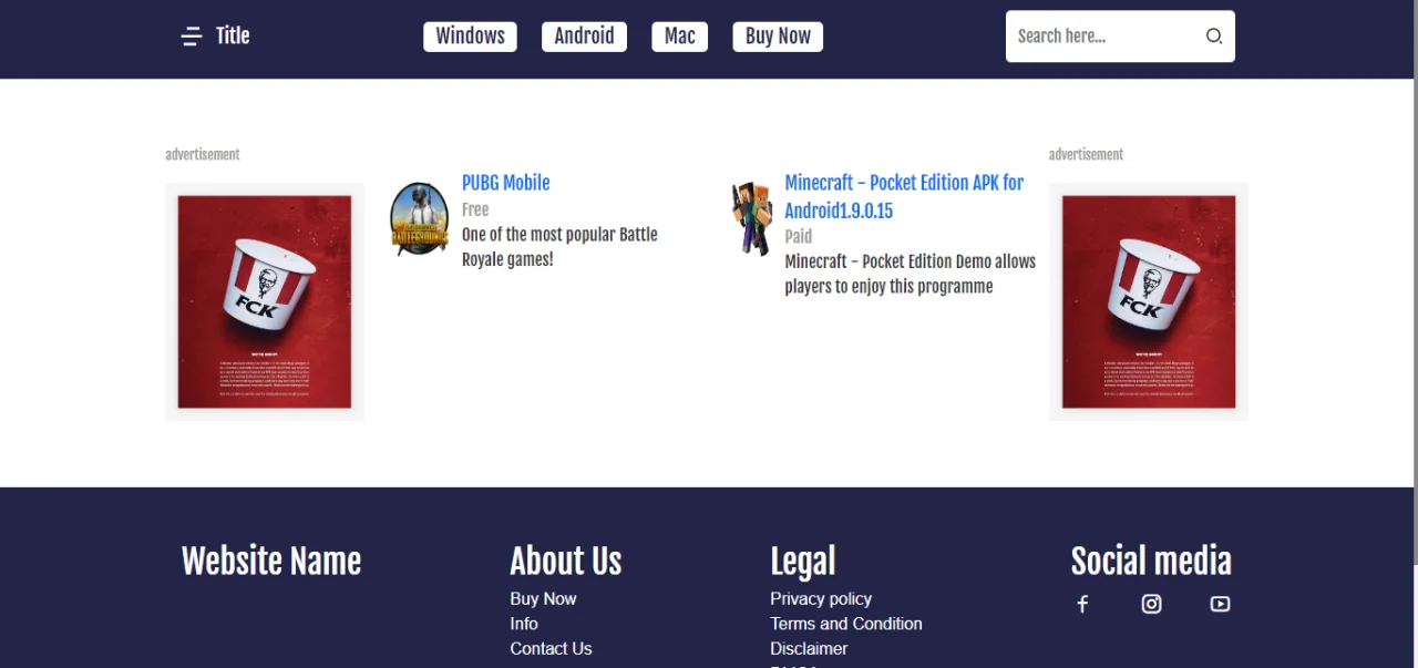 Application Downloading Website — screenshot 2