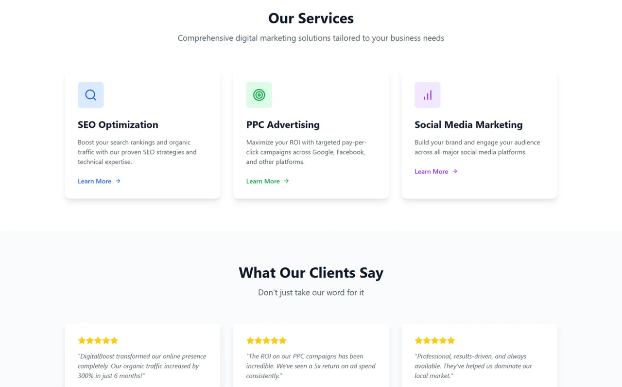 Digital Boost - Marketing Agency React Template — screenshot 2