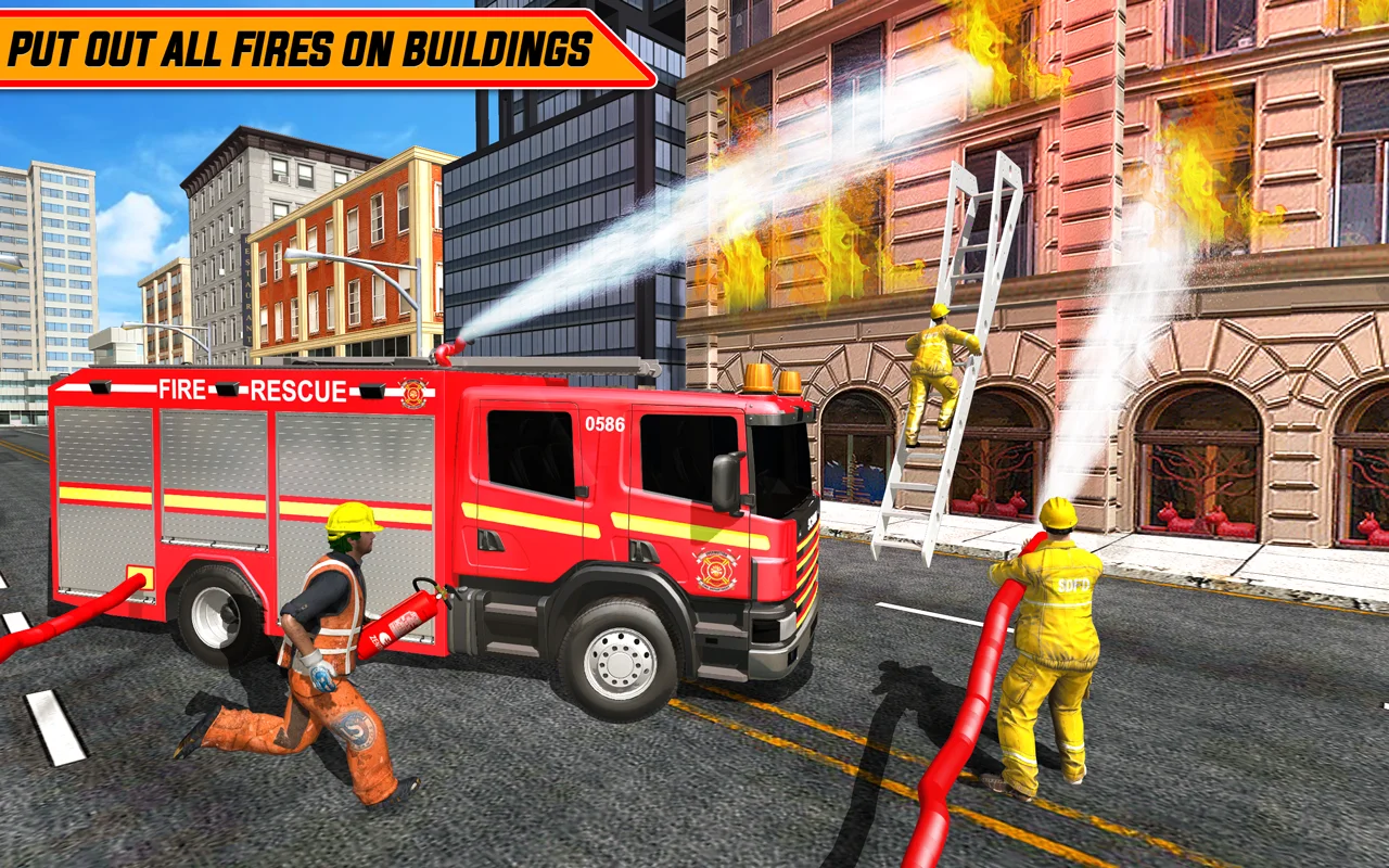 American Fire Fighter Truck: City Emergency Rescue — screenshot 4