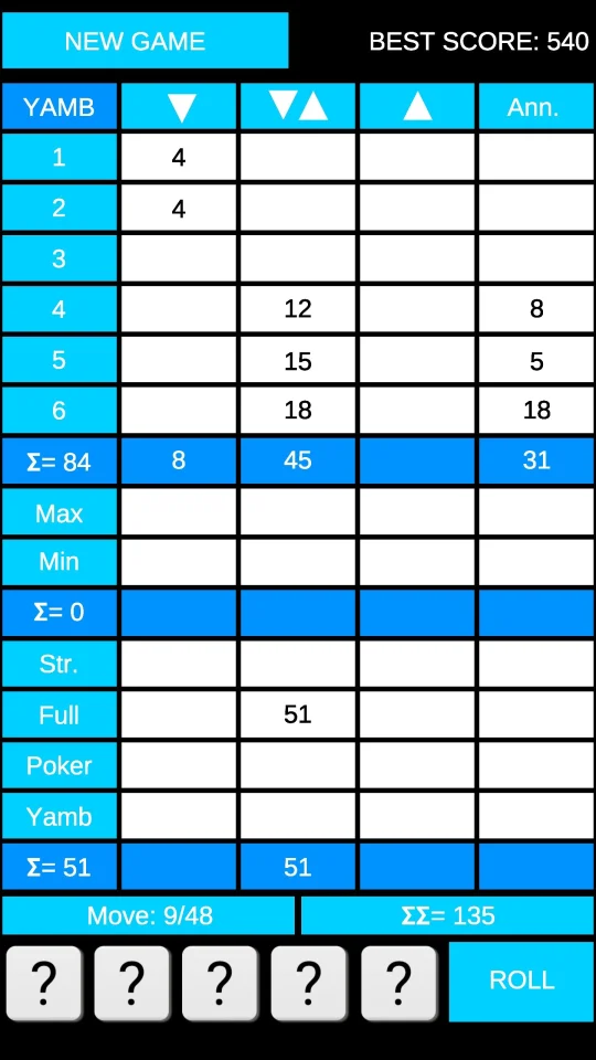 Yamb Dice Game - Unity Source Code — screenshot 3