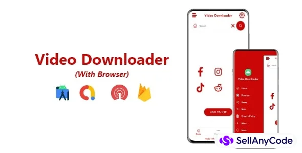 Video Downloader with Browser & PDF Reader | AdMob, Firebase, OneSignal