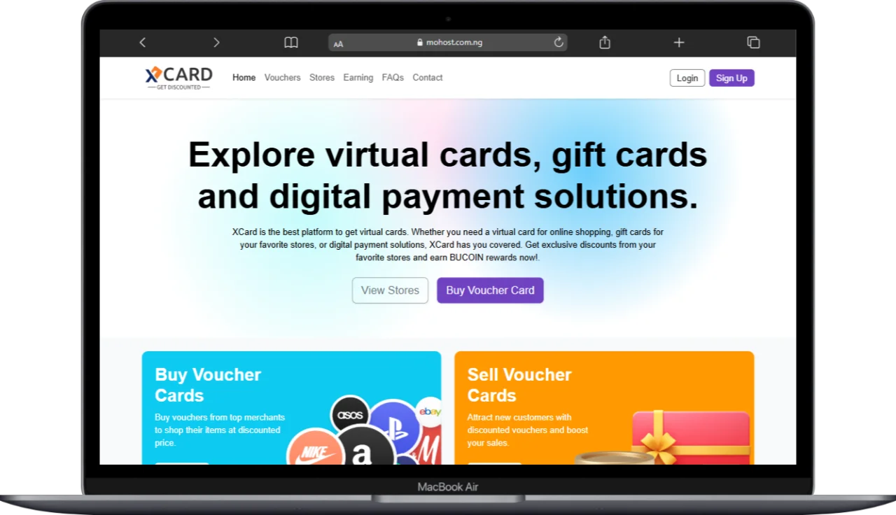 Multi-Vendor Voucher Card Application — screenshot 1